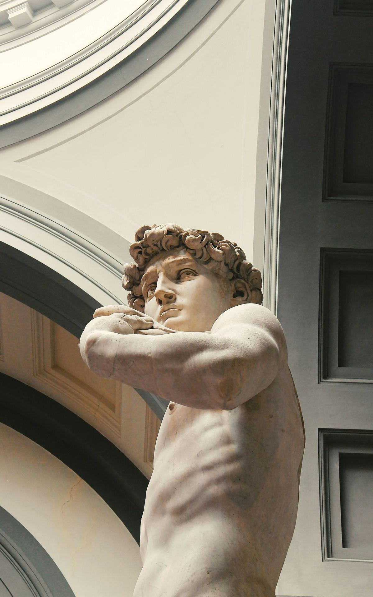concrete man statue